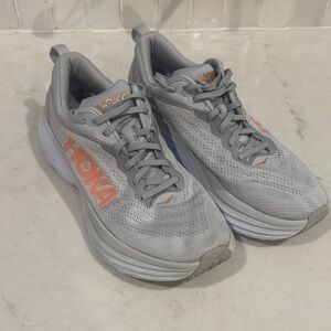 Hoka Women's Gray and Orange Athletic Shoes